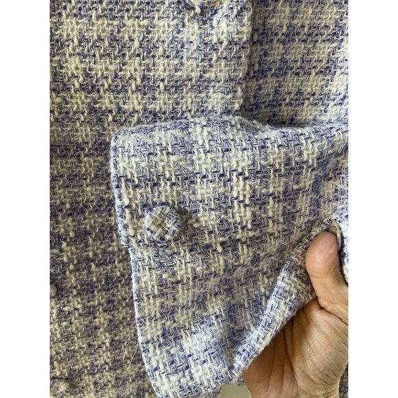 NEW Favorite Daughter The Dasha Houndstooth Check Tweed Lilac Top- Size 14 - Picture 9 of 13
